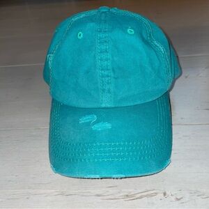 KBETHOS Distressed Turquoise Woman’s Ponytail Cap